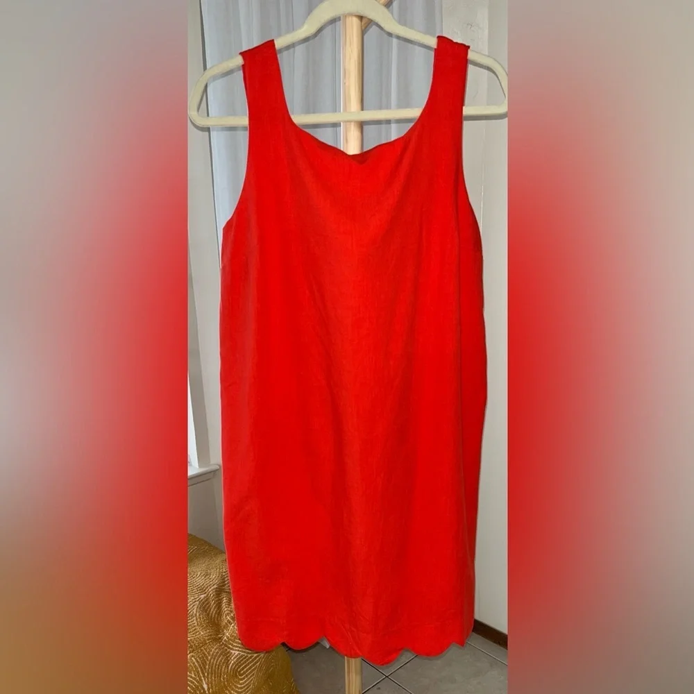 Kate Spade x Target Cherry Red Scalloped Hem Shift Dress